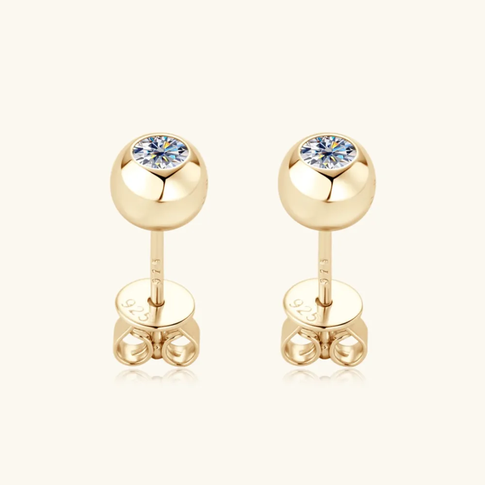 Moissanite 925 Sterling Silver Stud Earrings, image 7