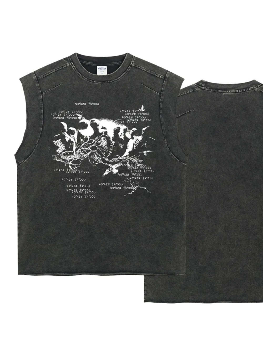 Men's Round Neck Graphic Tank, image 6