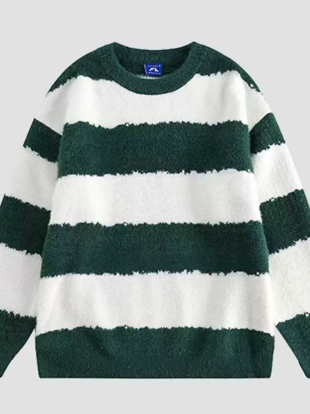 Men's Striped Knitted Long Sleeve Sweater, image 2