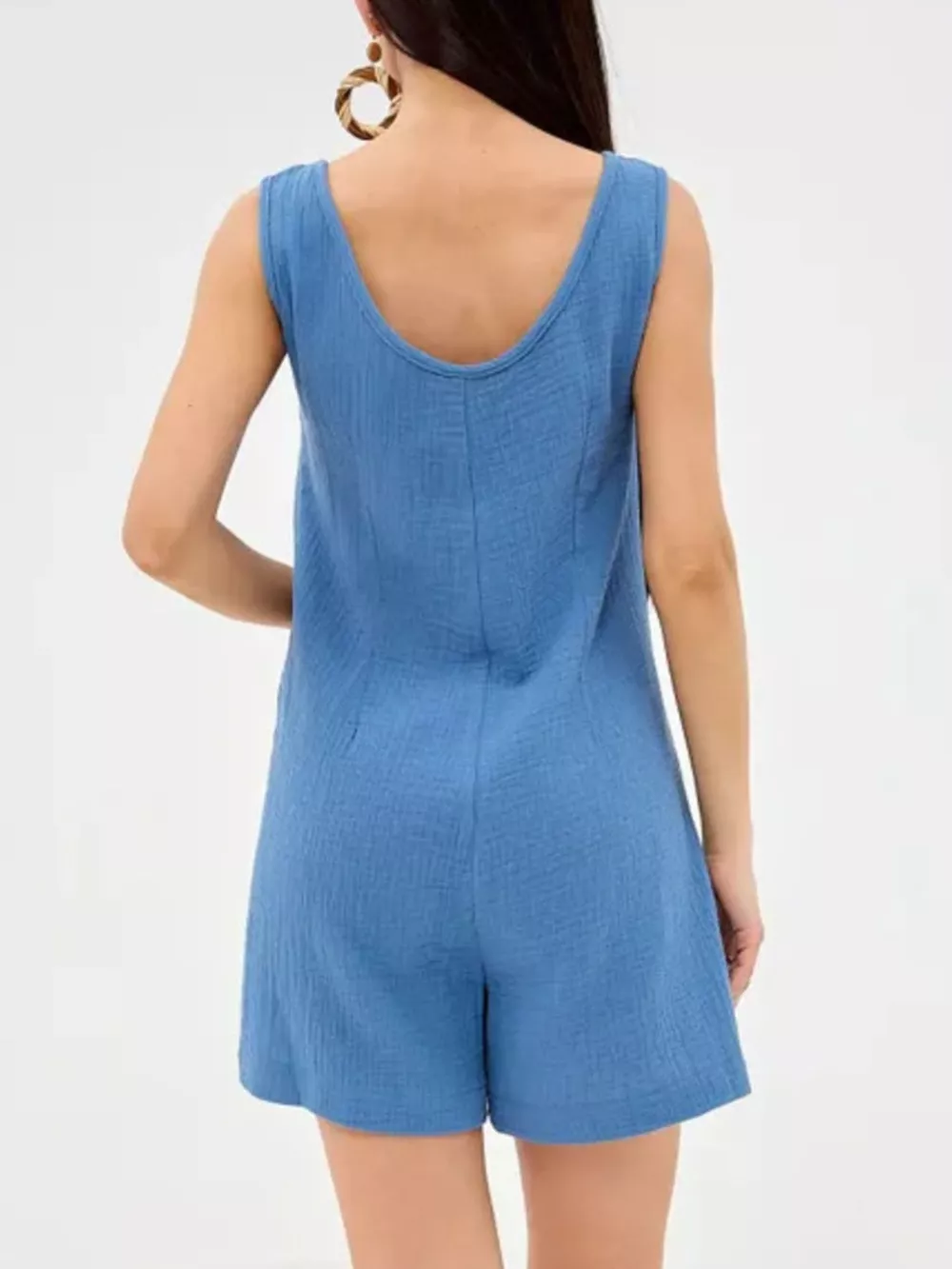 Casual Button-Down Sleeveless Romper, image 13