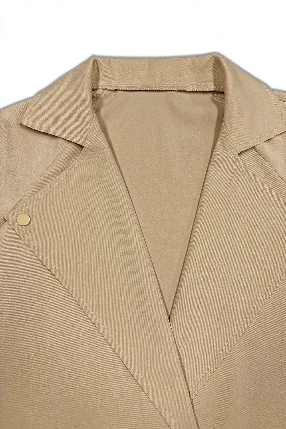 Wide Lapels Belt Trench Coat, image 3