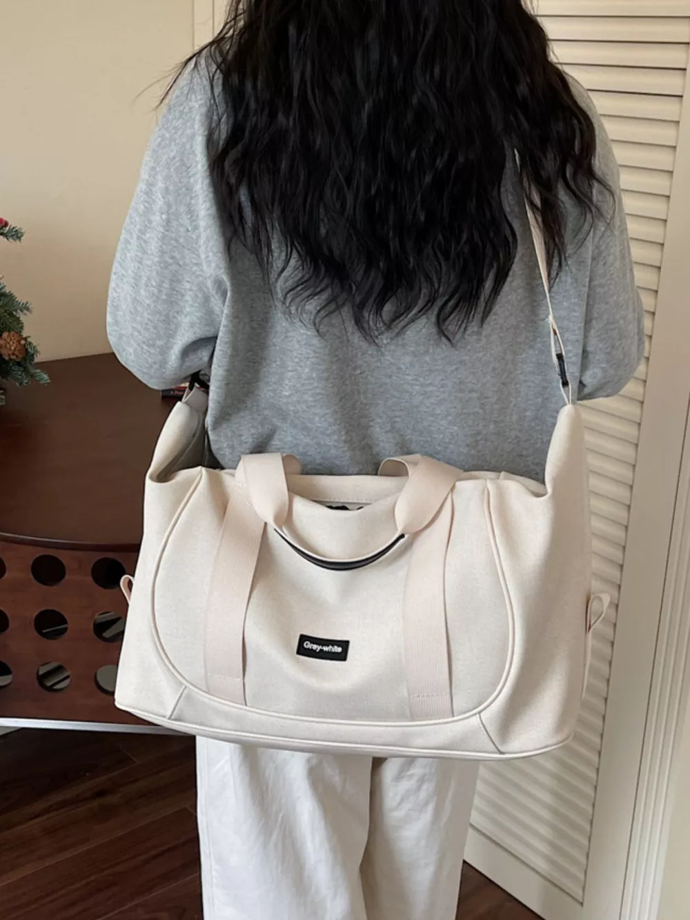 Adjustable Strap Nylon Travel Bag, image 5