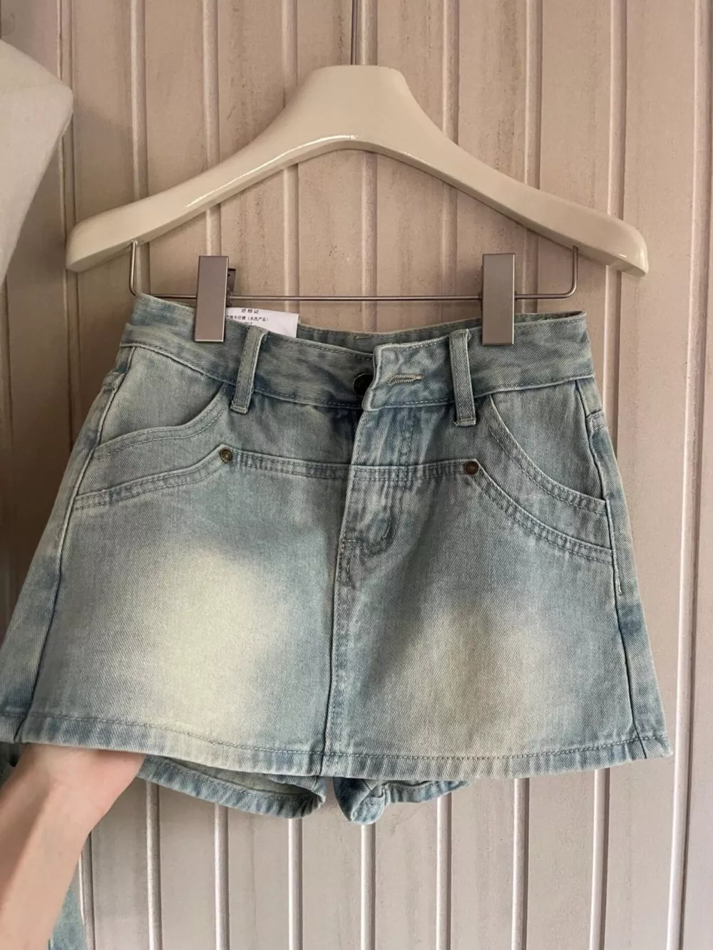 High-Waisted Denim Shorts
