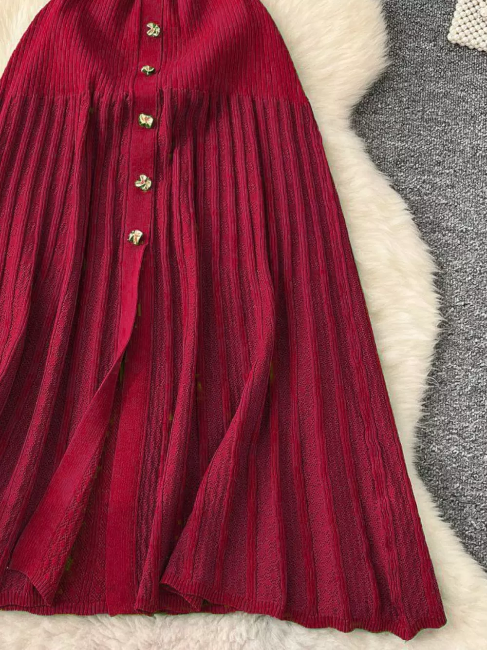 Button Front Short Sleeve Knit Dress, image 15