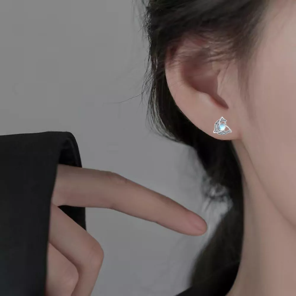 Moonstone Stud Earrings