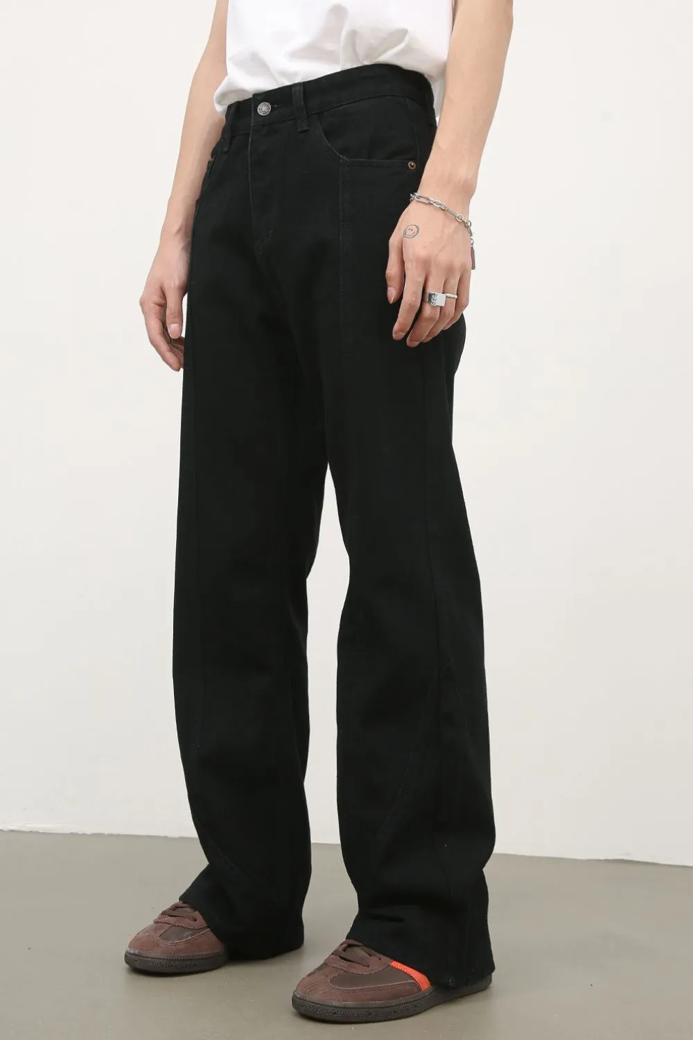 Men's Slim Fit Jeans with Pockets, image 2