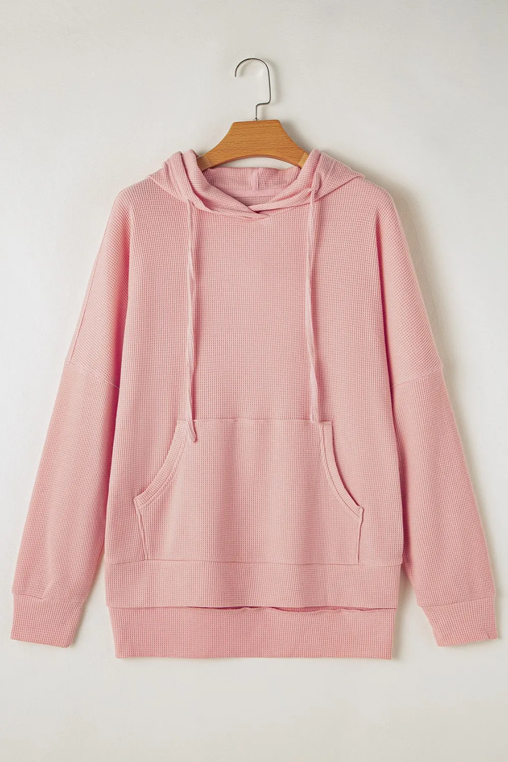 Waffle-Knit Long Sleeve Hoodie, image 18