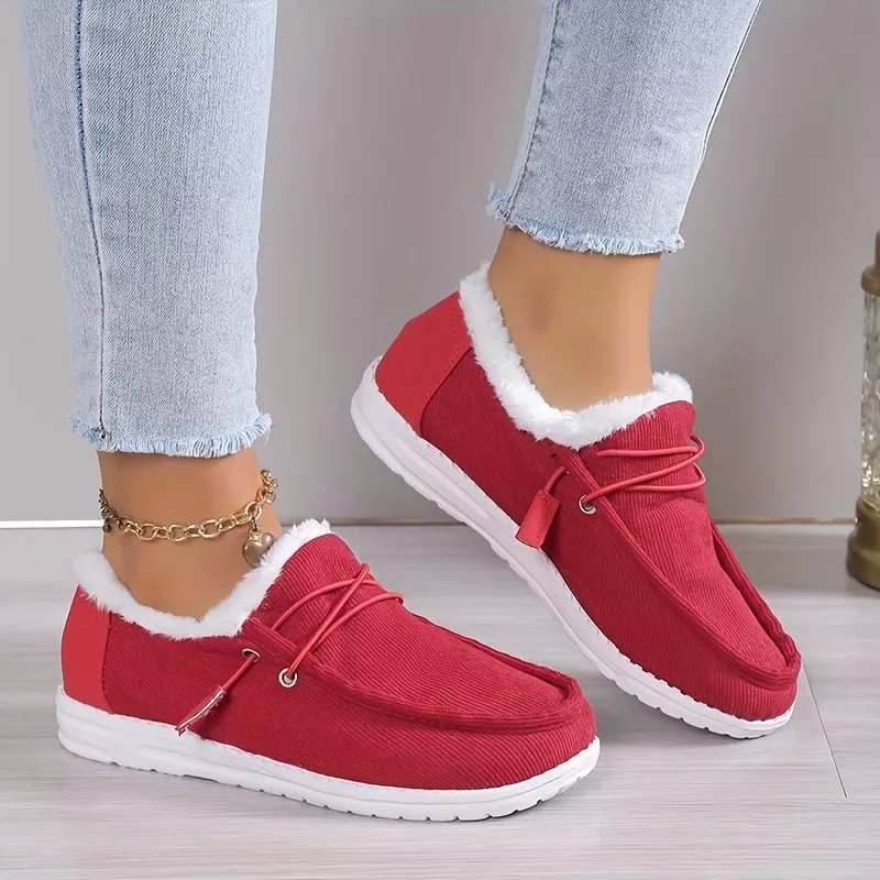 Fuzzy Lined Corduroy Slip-Ons, image 4
