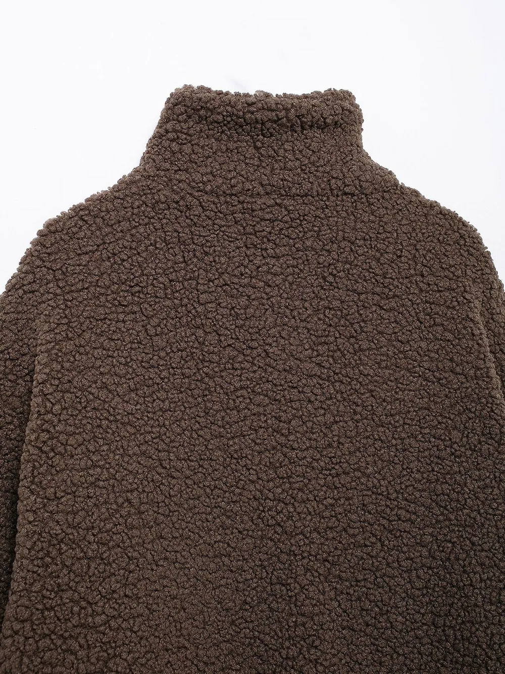 Zip Up Turtleneck Long Sleeve Plush Jacket, image 16