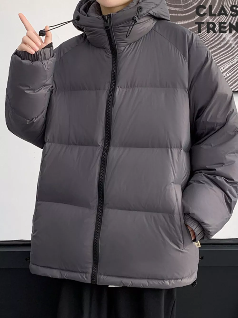 Men's Full Size Warm Padded Hooded Puffer Jacket Plus Size, image 6