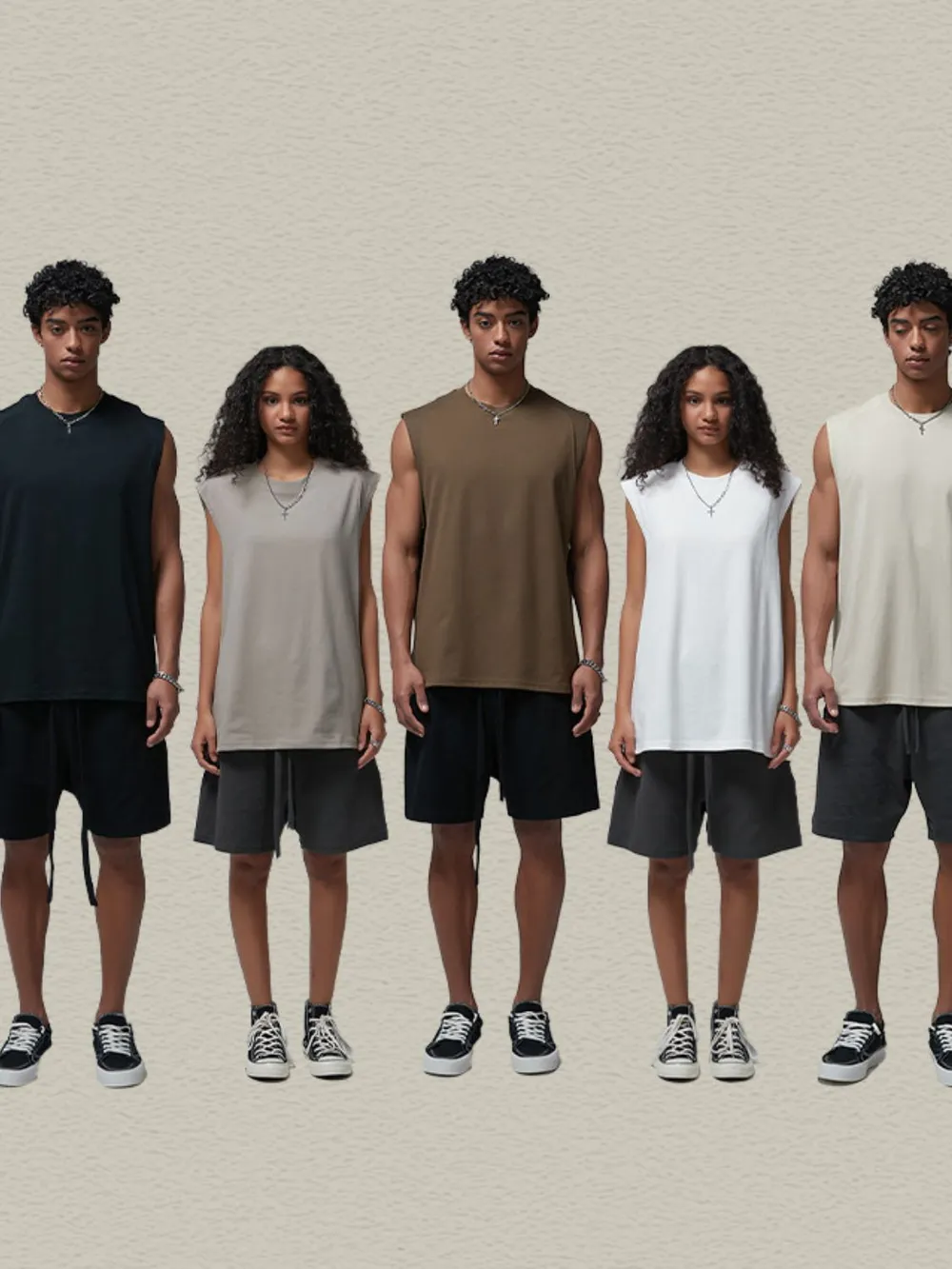 Men's Solid Color Round Neck Tank, image 3