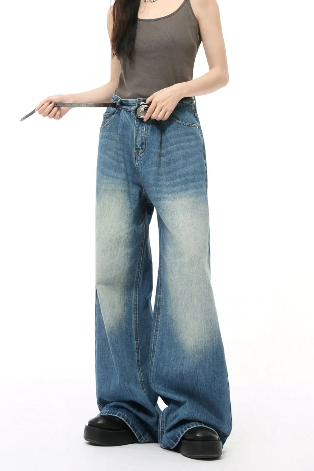 Wide Leg Jeans with Pockets, image 3