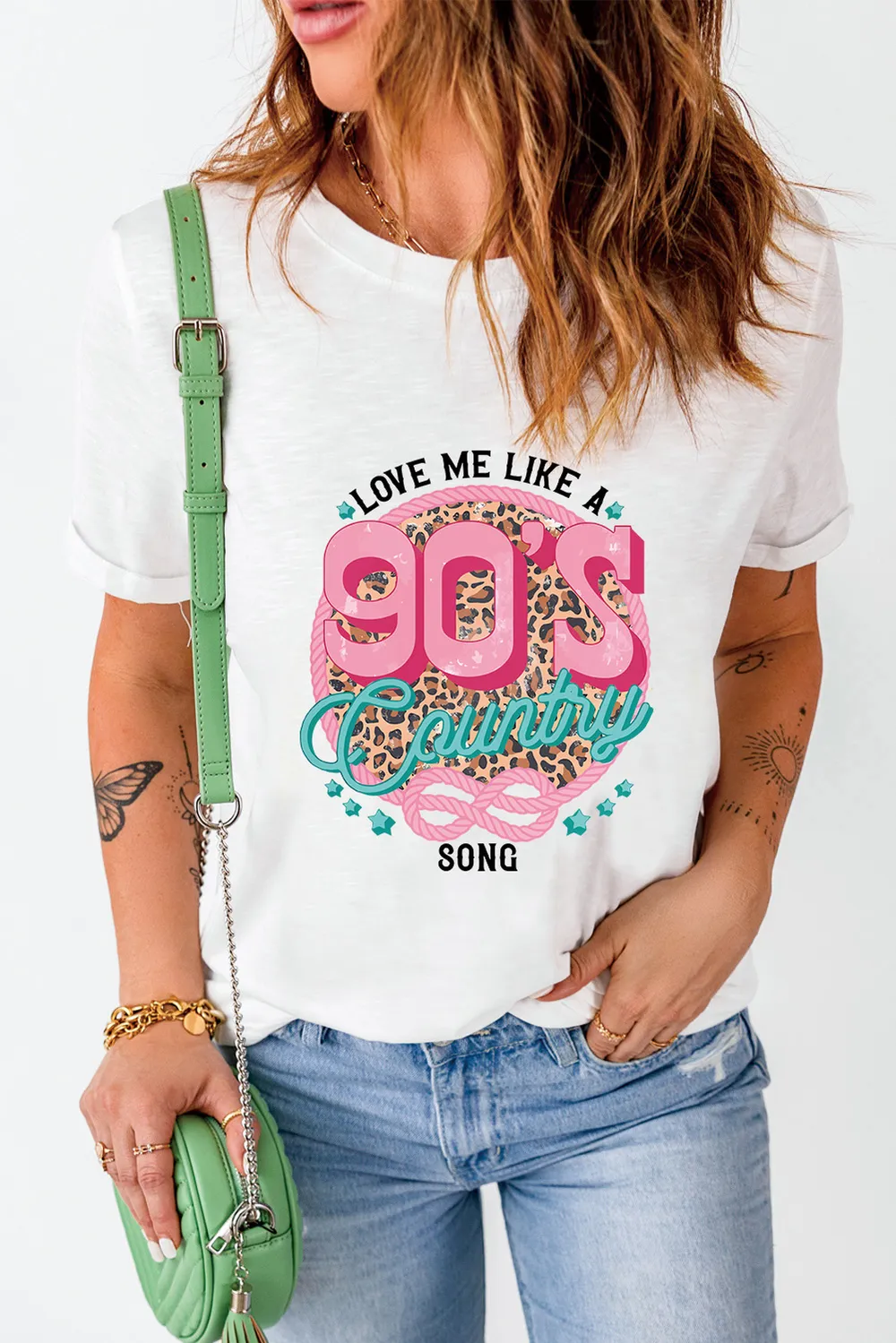 Graphic Round Neck Short Sleeve T-Shirt, image 4