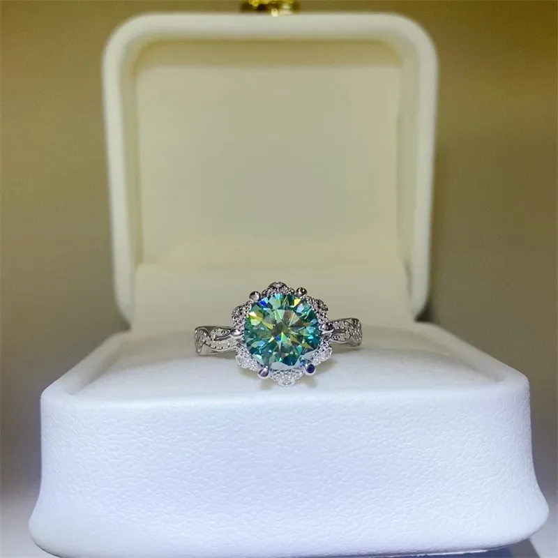 2 Carat Moissanite 925 Sterling Silver Ring, image 4