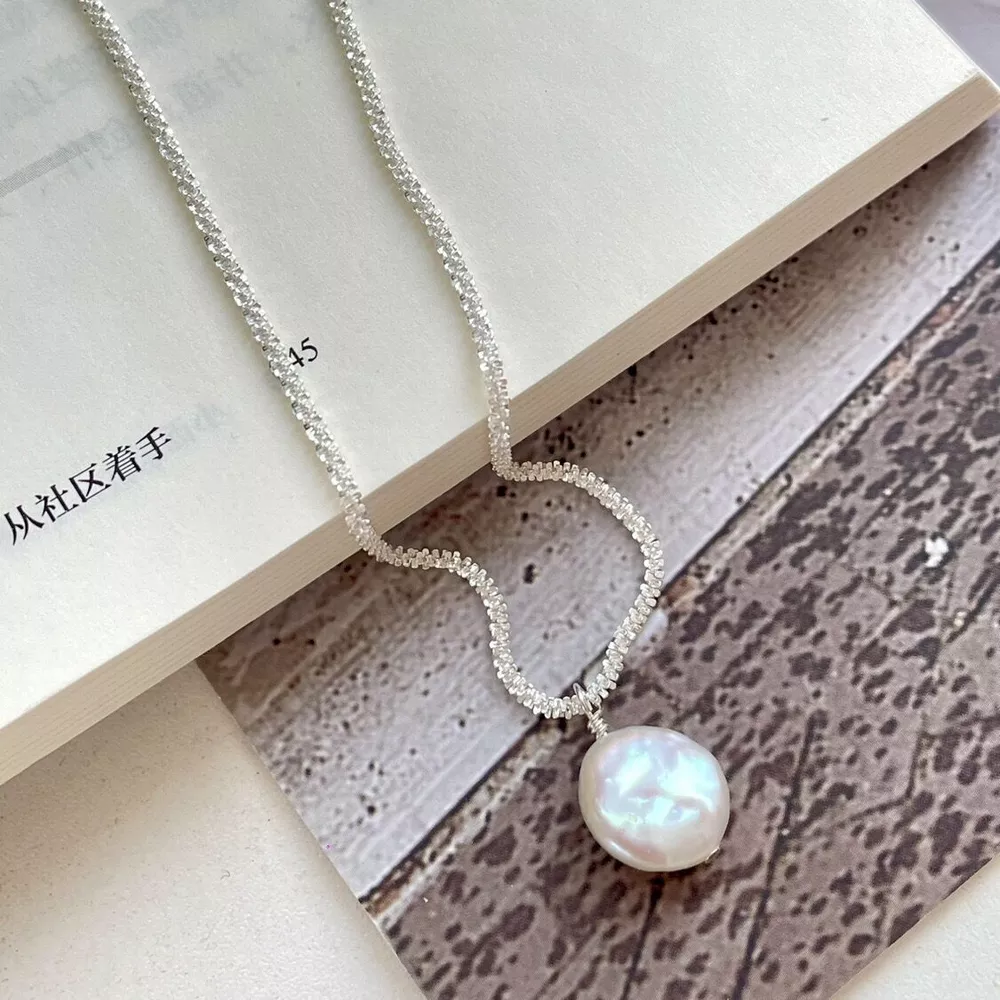 925 Sterling Silver Pearl Necklace, image 5