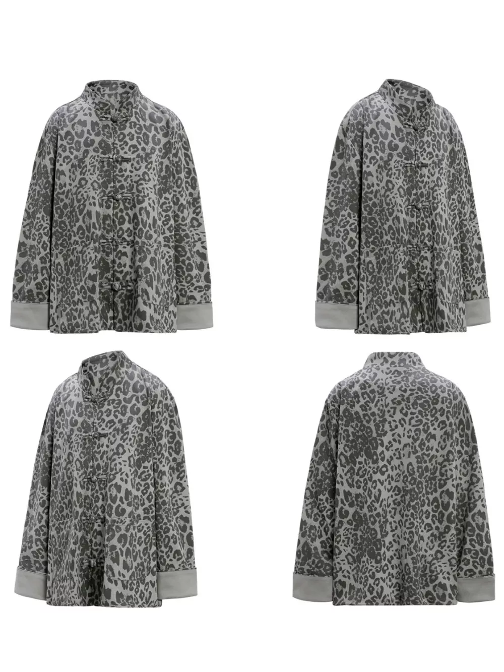 Men's Leopard Button Up Long Sleeve Shirt, image 2