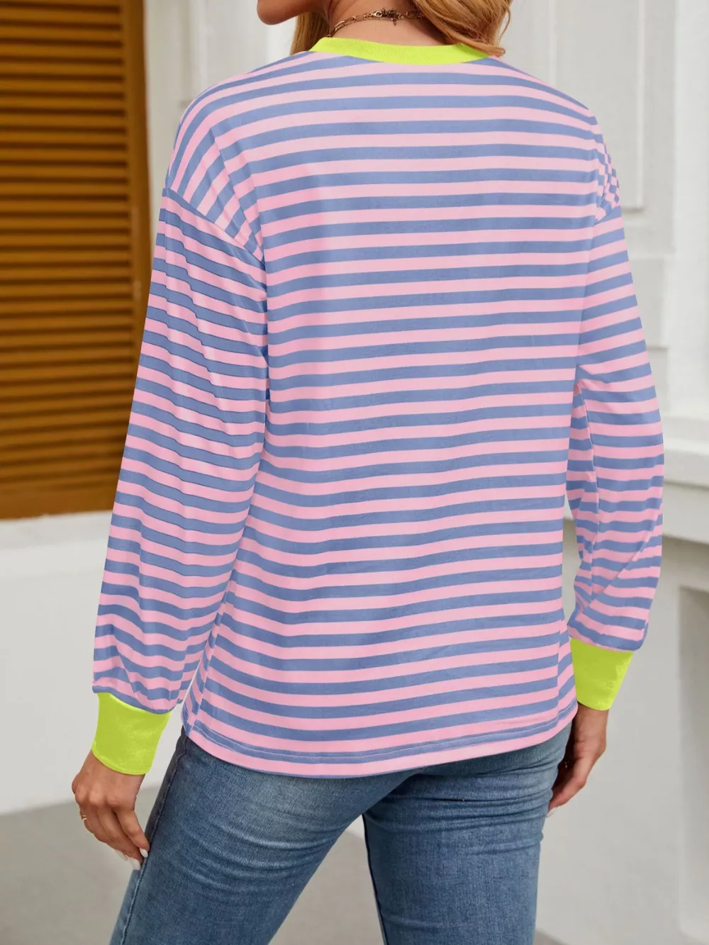 Striped Long Sleeve Casual T-Shirt, image 26