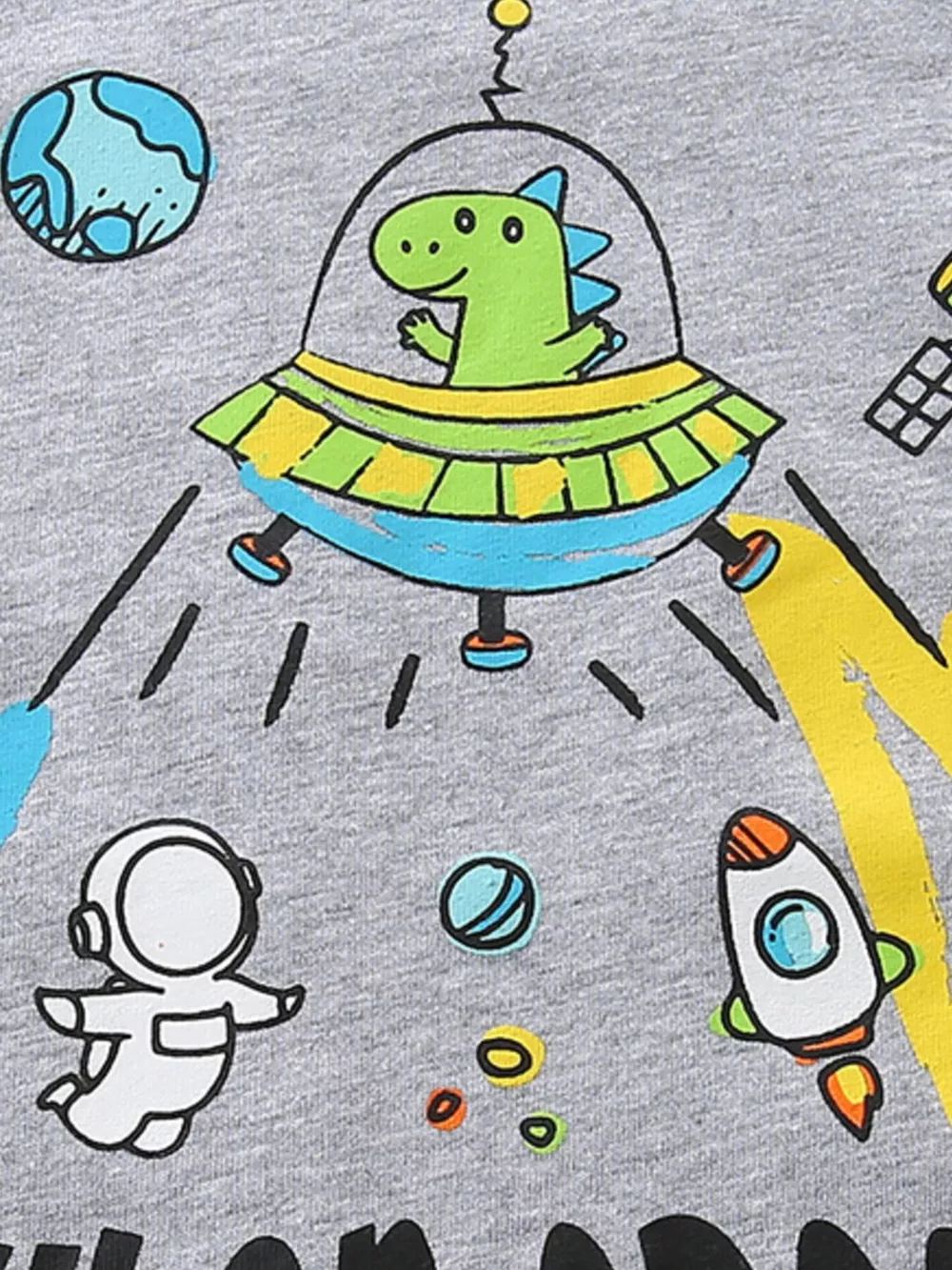 Children's Outer Space Graphic Short Sleeve T-Shirt, image 4