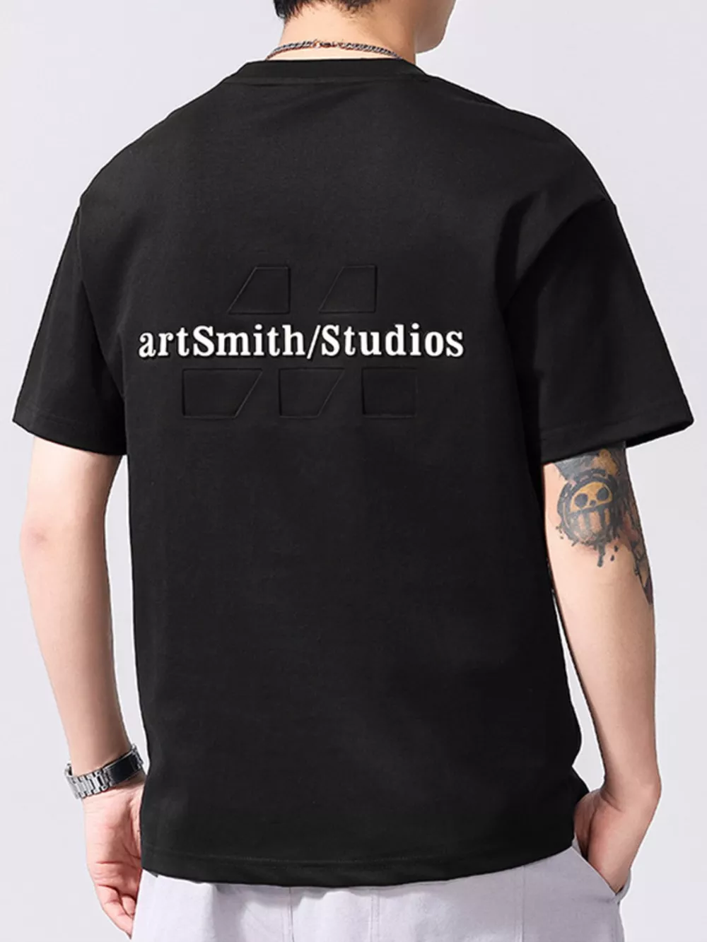 Men's Plus Size Round Neck Short Sleeve T-Shirt, image 3