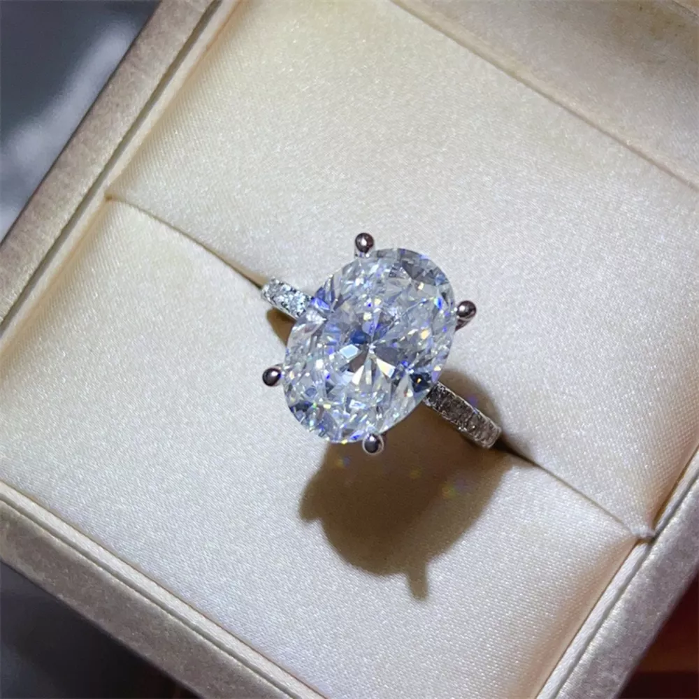 8 Carat Moissanite 925 Sterling Silver Ring, image 8