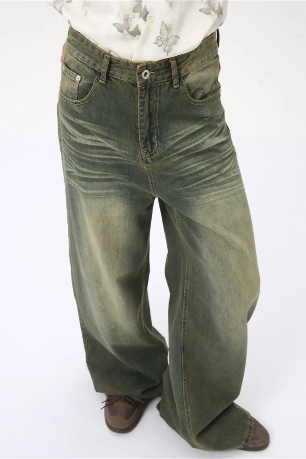 Wide Leg Jeans with Pockets, image 4
