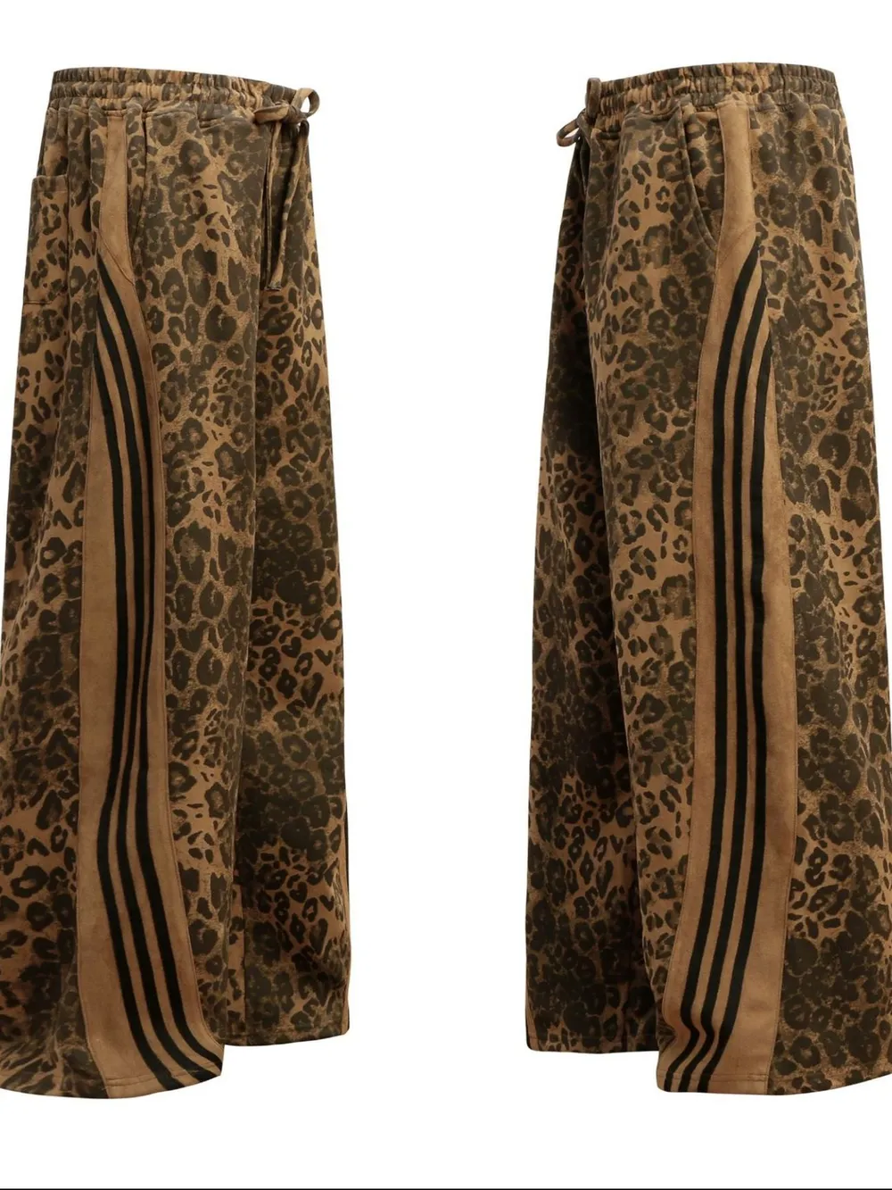 Men's Leopard Print Stripe Pants, image 2