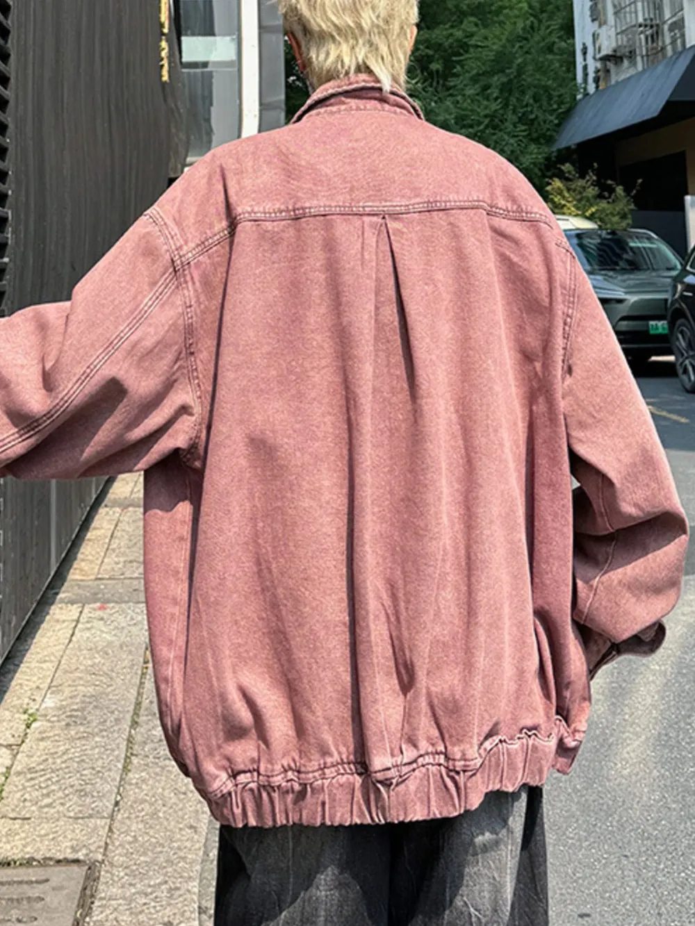 Men's Plus Size Button Up Long Sleeve Denim Jacket, image 9
