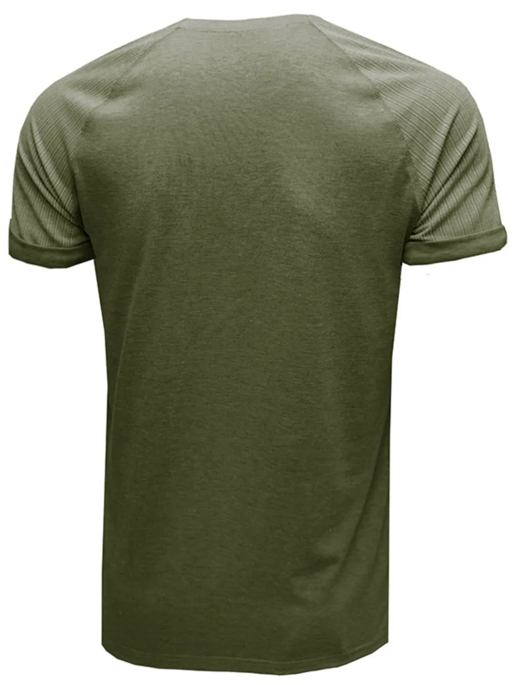 Men's Short Sleeve Henley Button Top, image 4