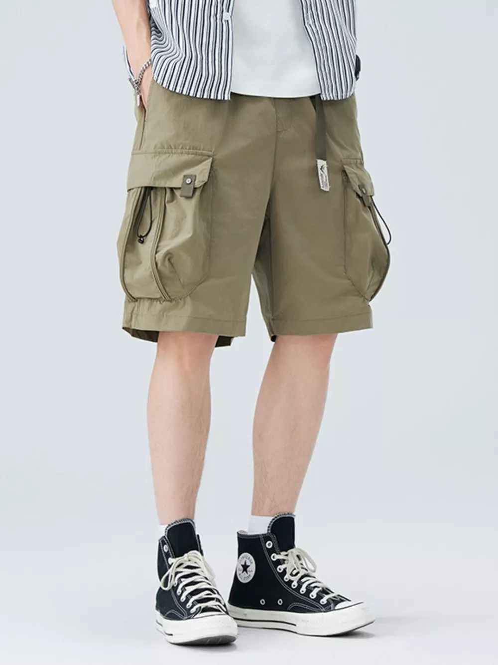 Men's Plus Size Loose Fit Cargo Shorts, image 4