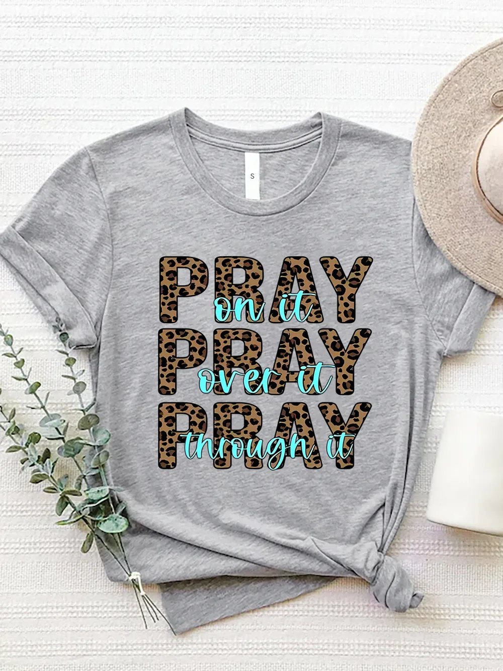 Letter Graphic Round Neck Short Sleeve T-Shirt, image 15