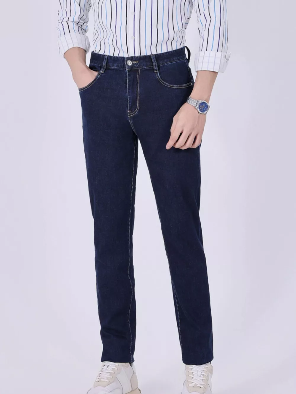 Men's Wash Straight-Leg Jeans