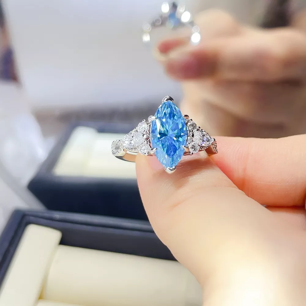 3 Carat Moissanite 925 Sterling Silver Ring, image 2