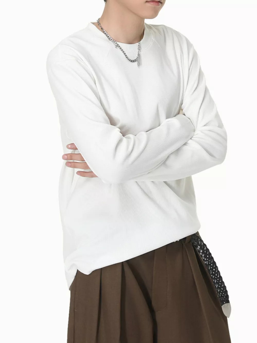 Men's Long-Sleeve Crew Neck T-Shirt, image 15