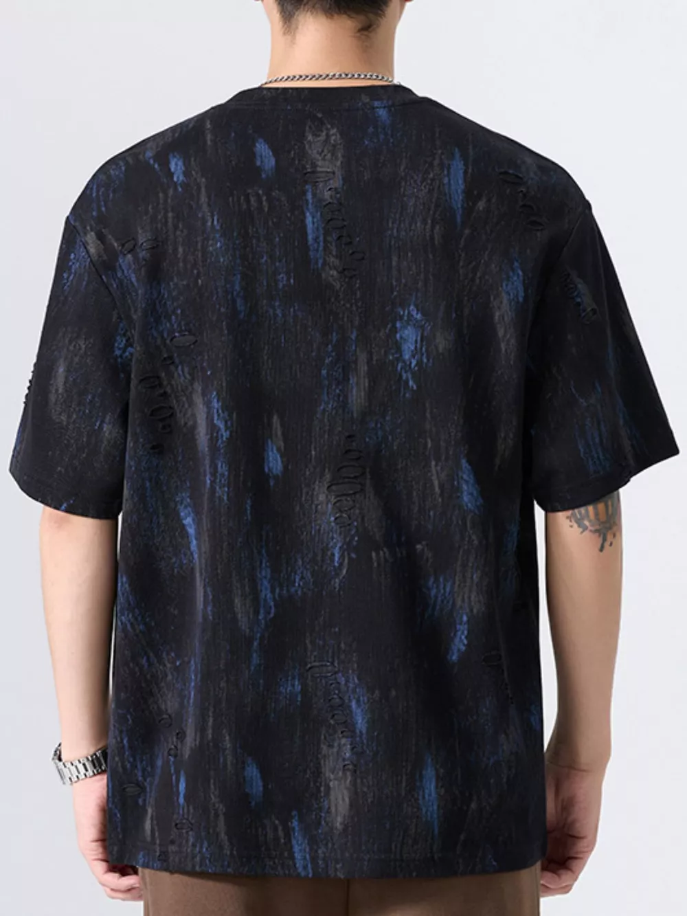 Men's Plus Size Round Neck Half Sleeve T-Shirt, image 3