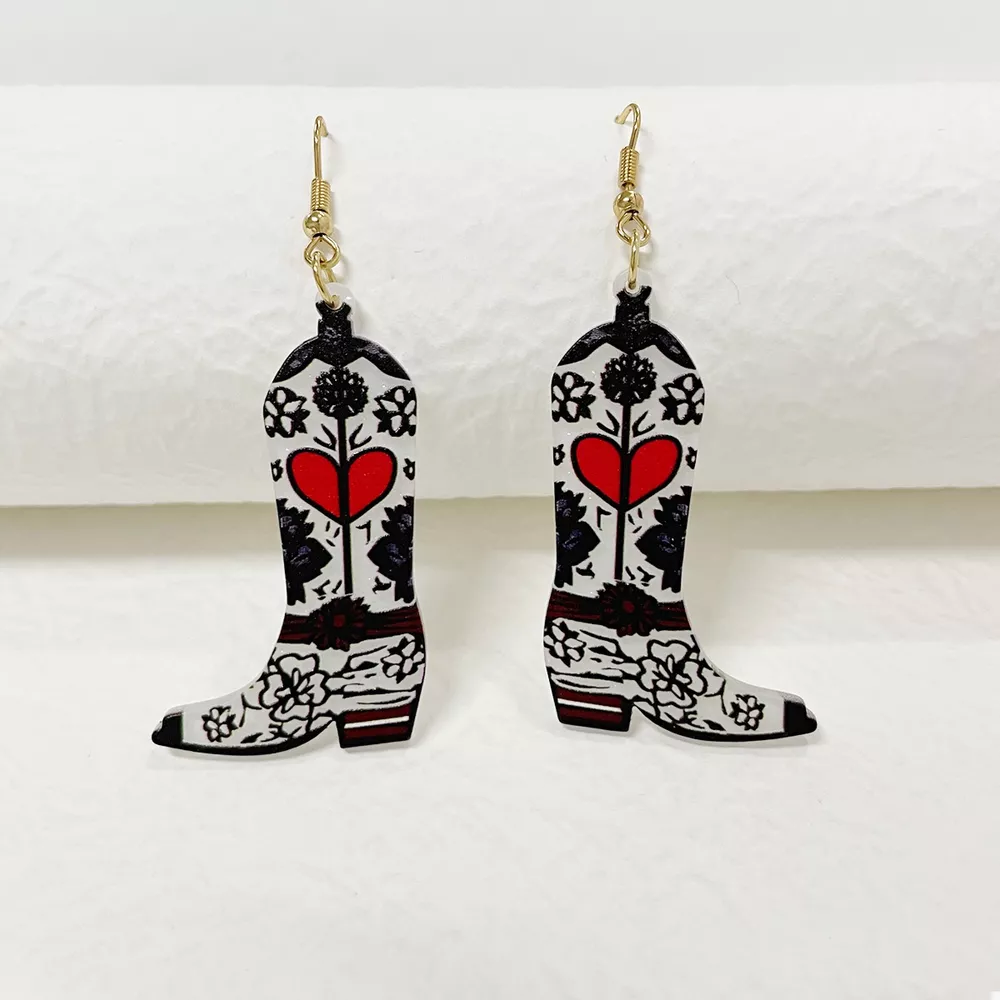 Cowboy Boot Dangle Earrings, image 5