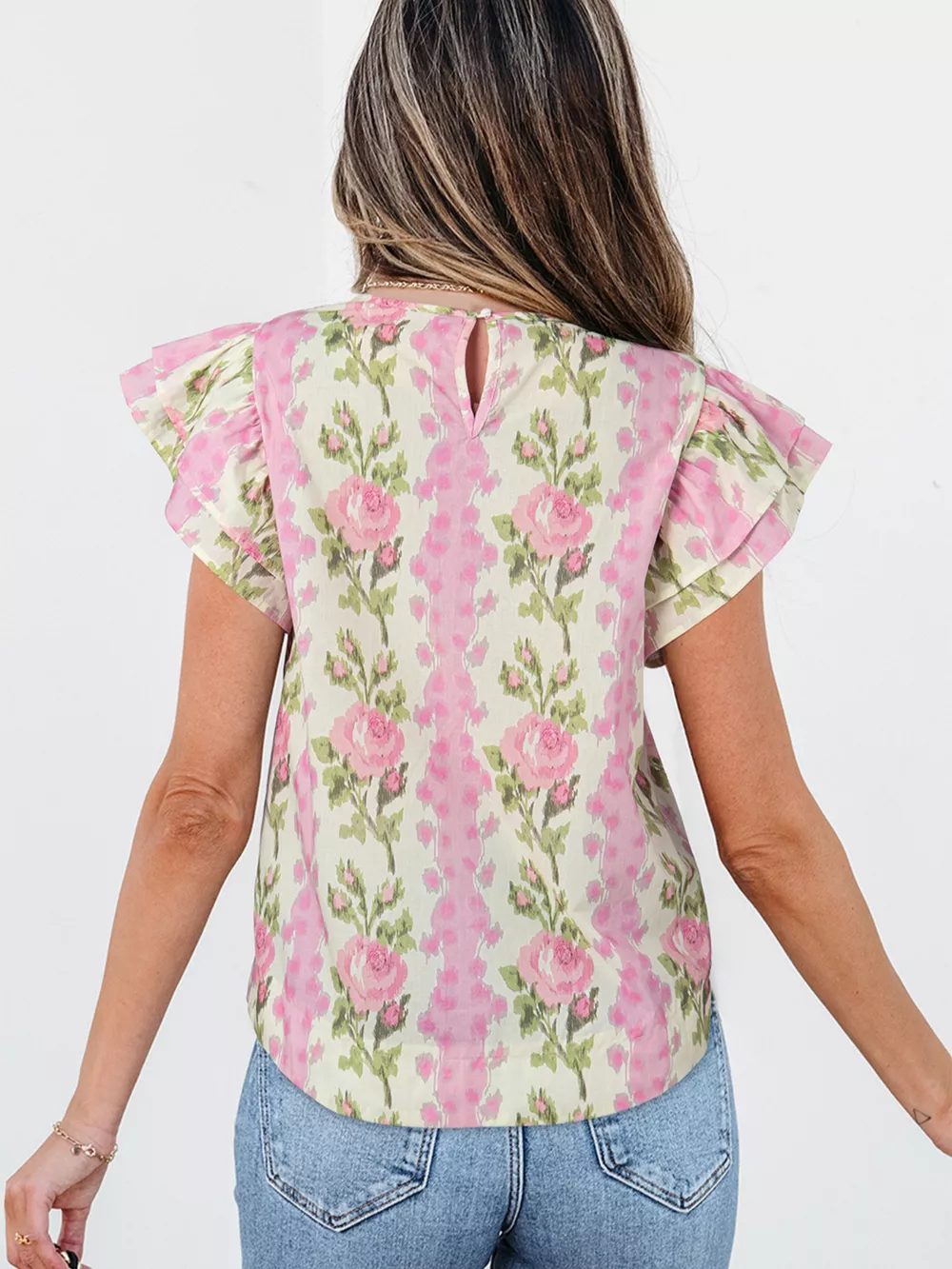 Floral Ruffle Sleeve Blouse, image 9