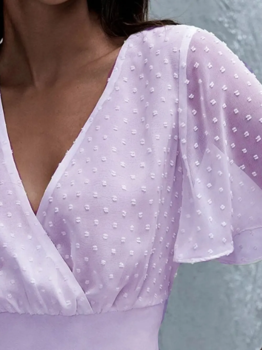 Short Sleeve Smocked Swiss Dot Blouse, image 11