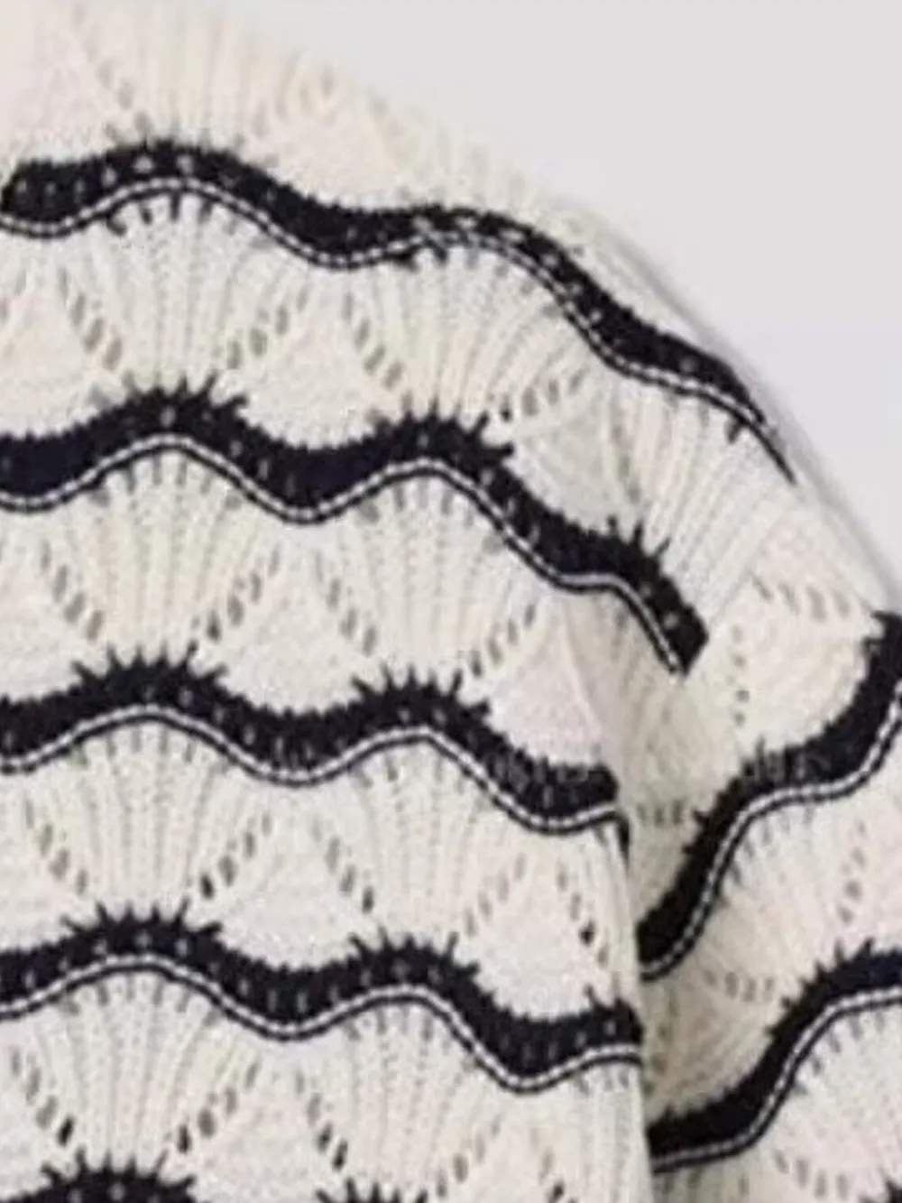Men's Plus Size Wavy Stripe Contrast Knit Top, image 4