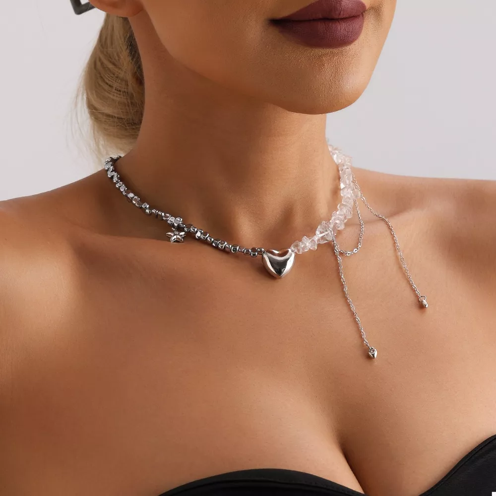 Silver-Plated Minimalist Heart Necklace, image 2