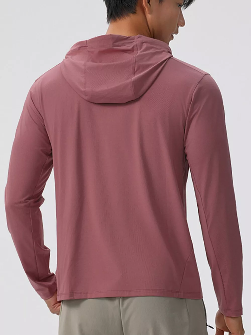 Men's Solid Color Long Sleeve Hoodie, image 14