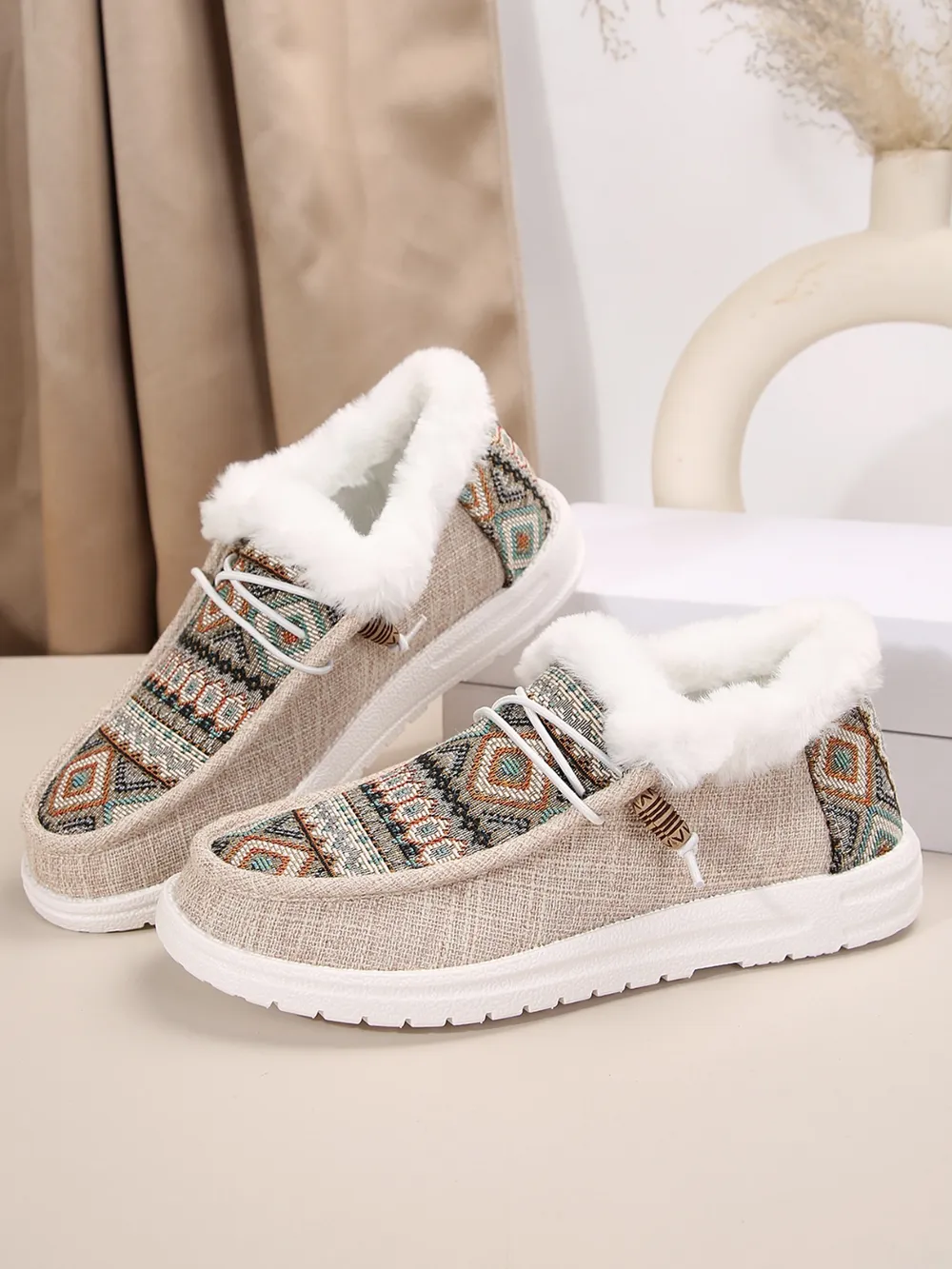 Printed Round Toe Flat Slip-Ons, image 14