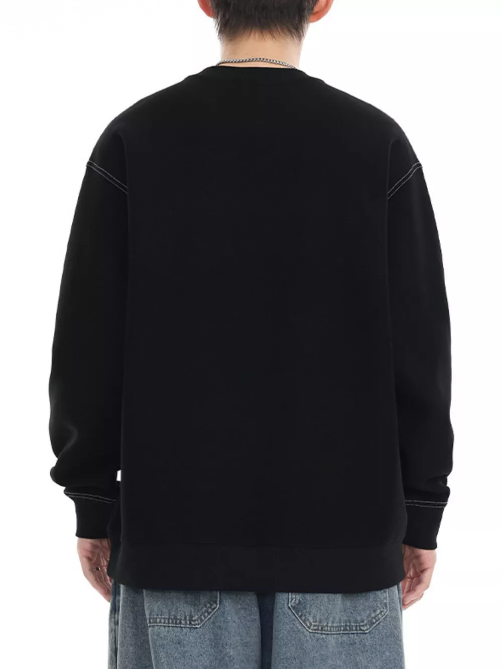 Men's Plus Size Round Neck Long Sleeve Sweatshirt, image 6