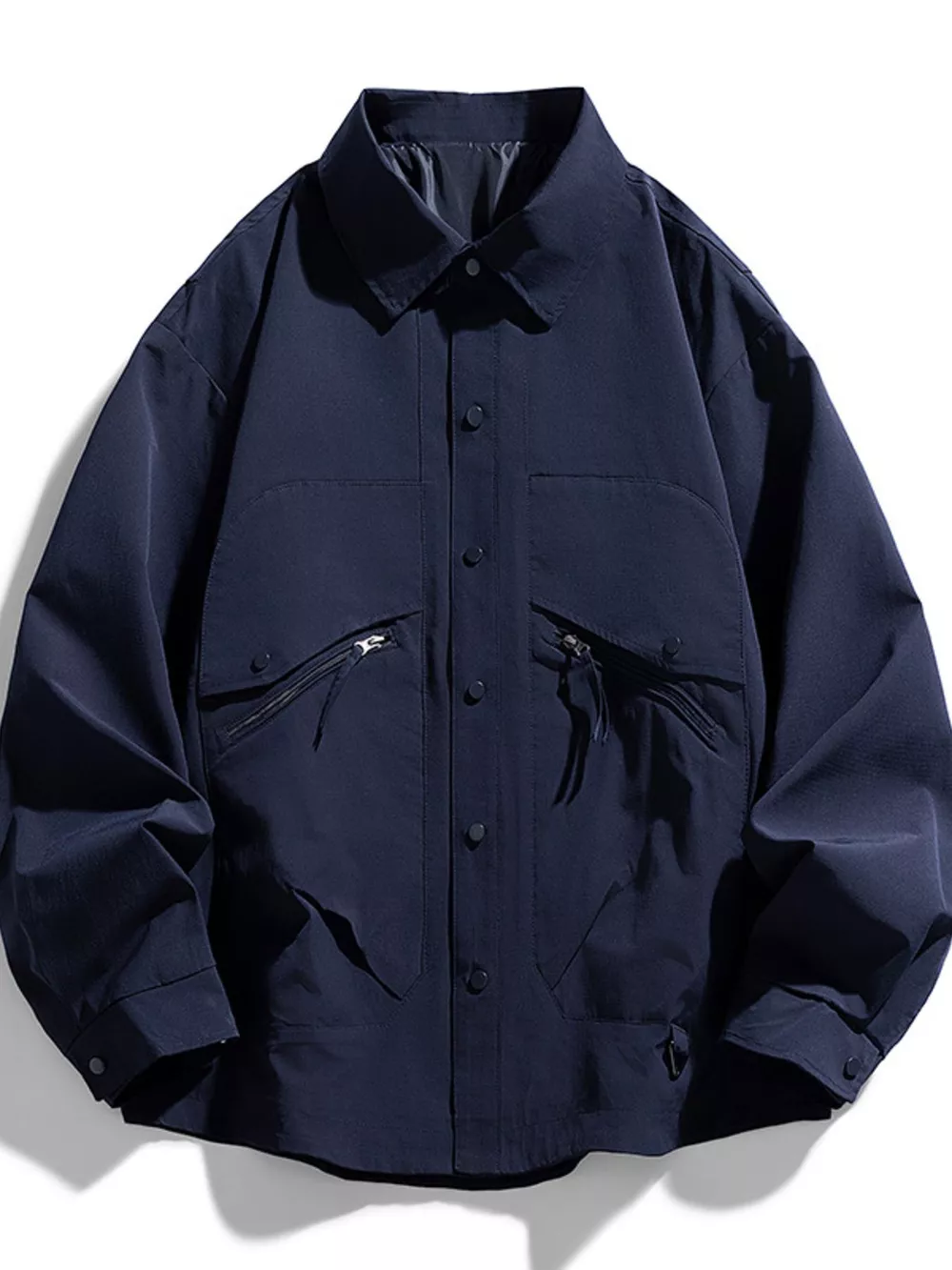 Men's Plus Size Casual Snap-Down Jacket, image 9