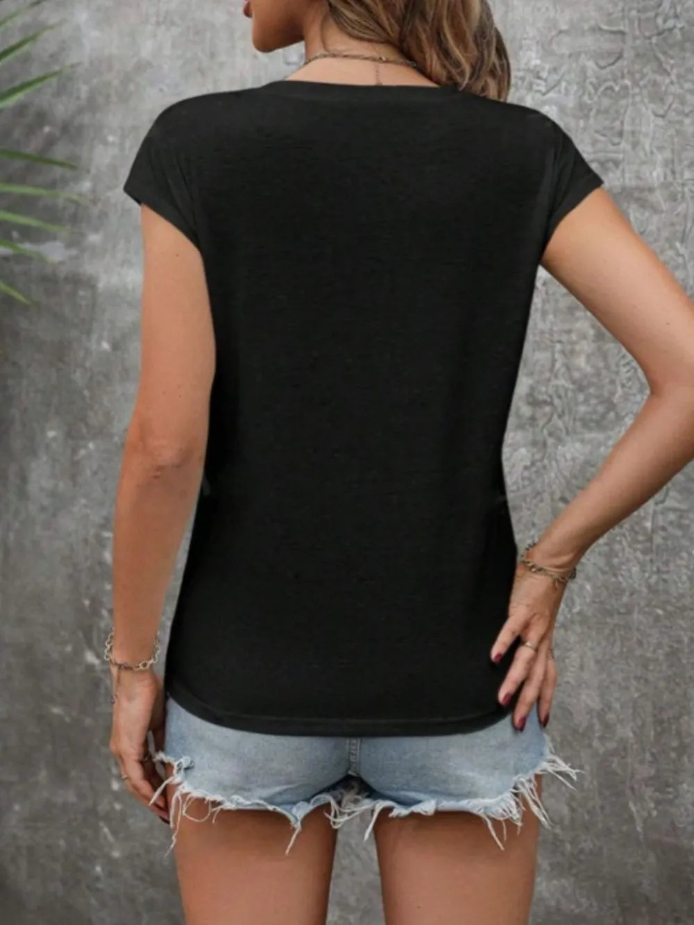 V-Neck Short Sleeve T-Shirt, image 11