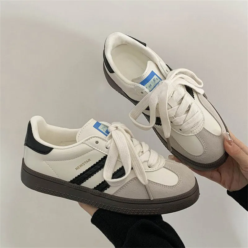 Contrast Round Toe Flat Sneakers, image 7