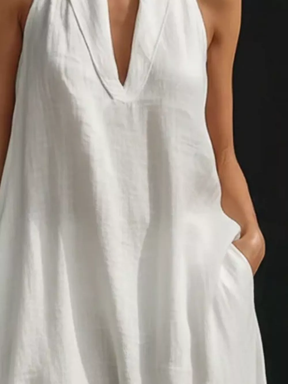 Halter Neck Maxi Dress with Pockets, image 5