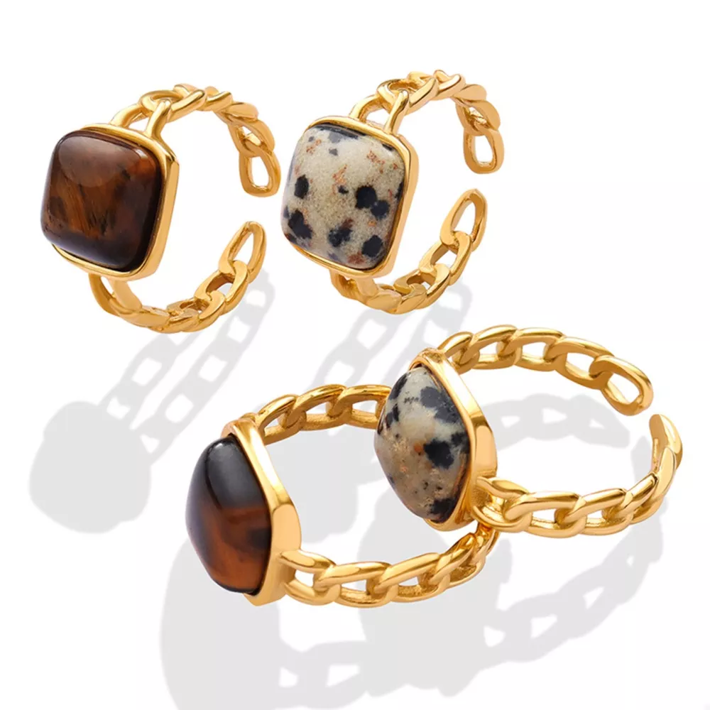 Tiger's Eye 18K Gold-Plated Ring, image 8