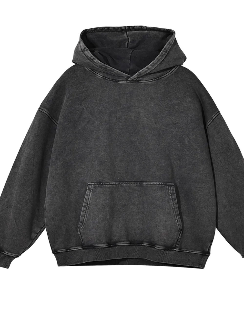 Men's Washed Oversized Long Sleeve Hoodie, image 9