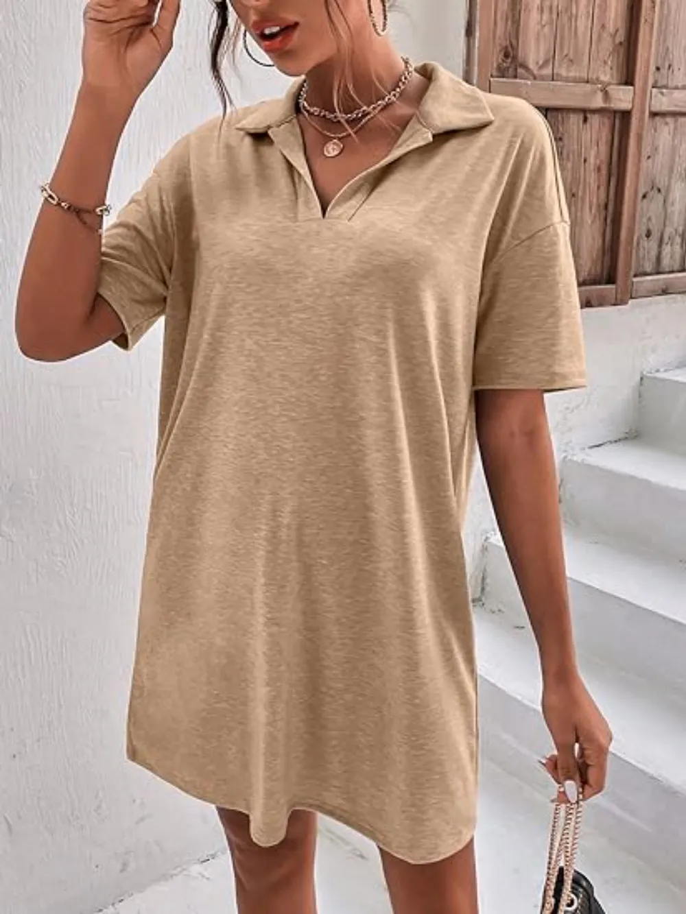Johnny Collar Short Sleeve Polo Dress, image 12