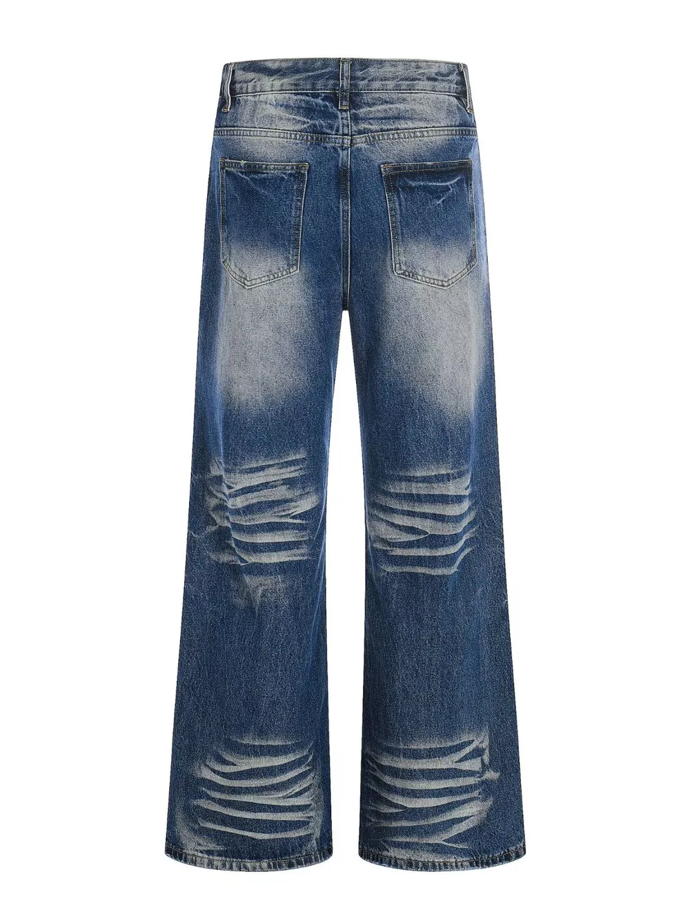 Men's Full Size Vintage Wash Wide Leg Jeans Plus Size, image 13
